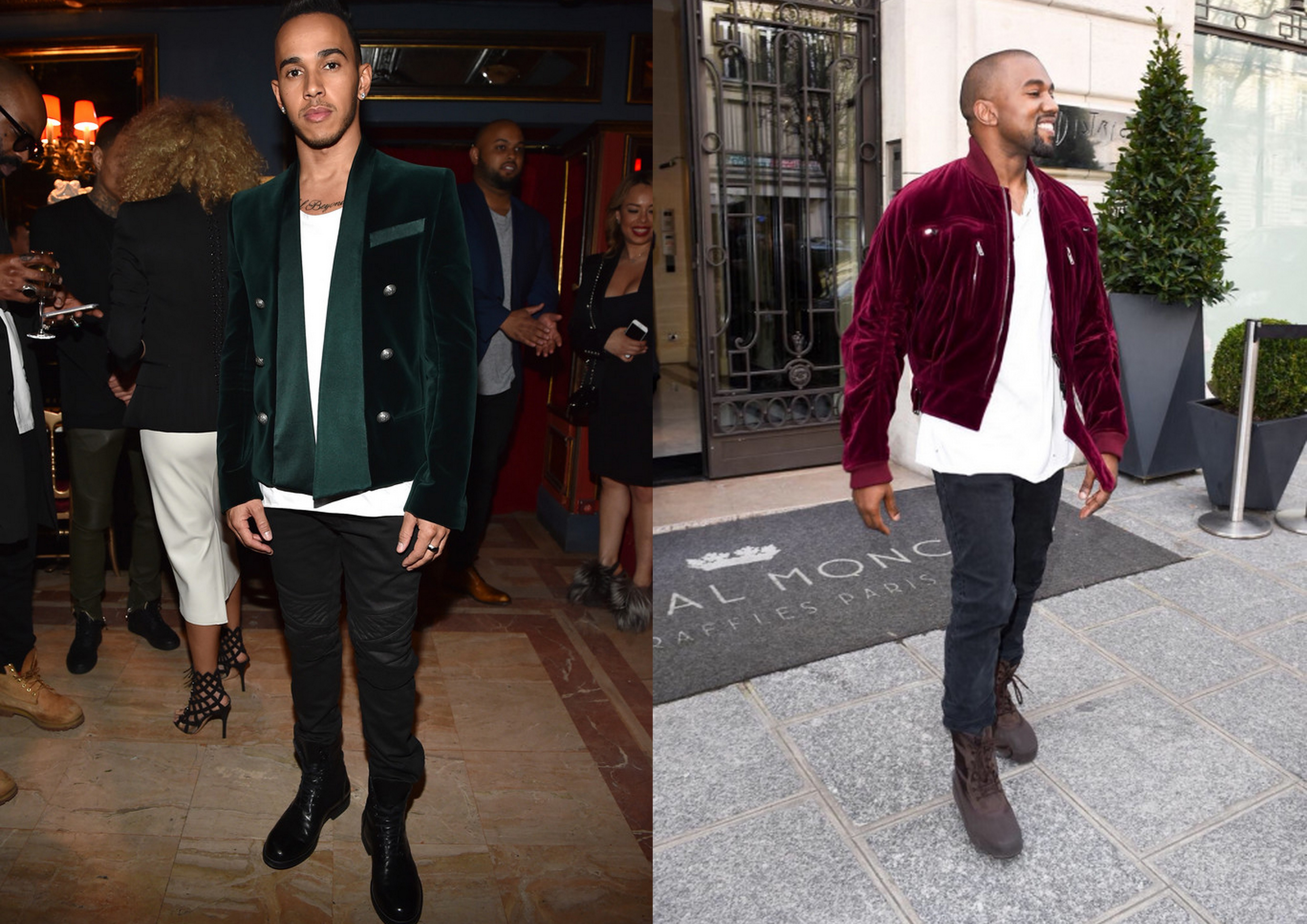 Kanye West Red Velvet Jacket