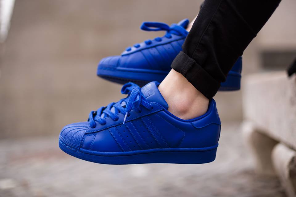 Adidas superstar shop blue pharrell