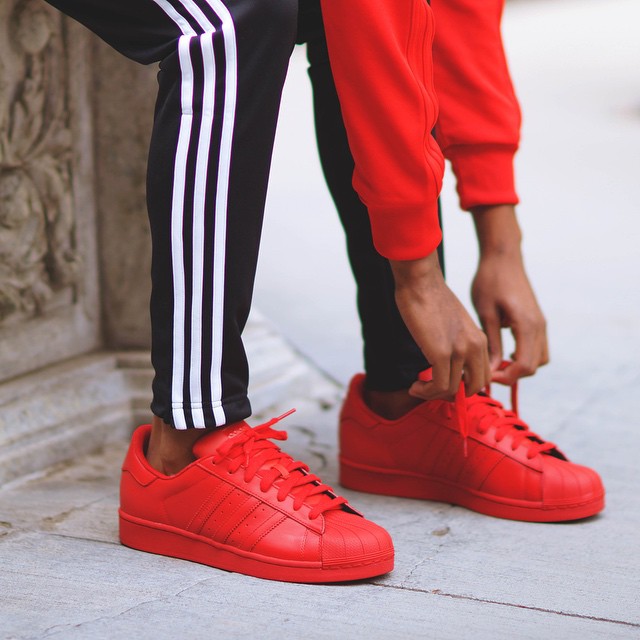 red adidas all stars