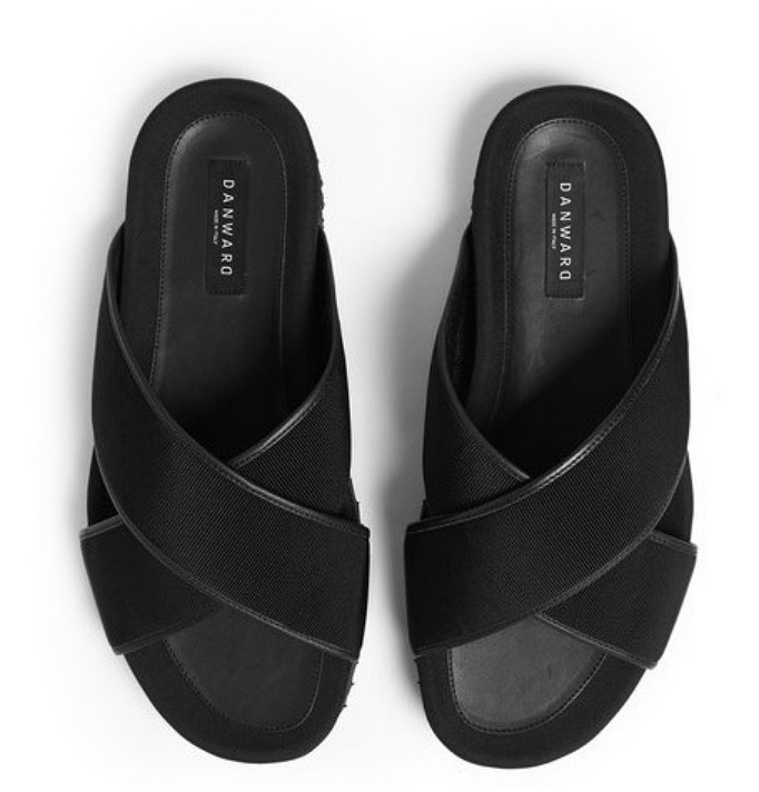 Dan Ward Leather and Canvas Slides