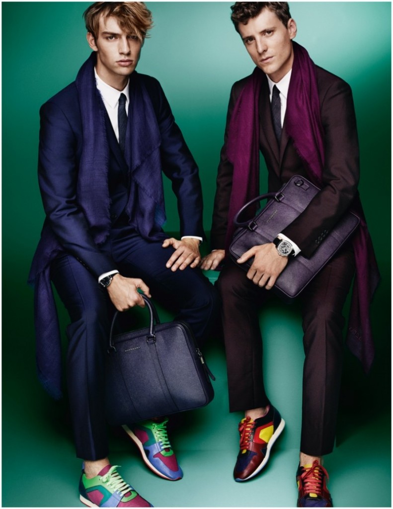 Burberry Men s Spring 2015 Campaign featuring Suits Sneakers