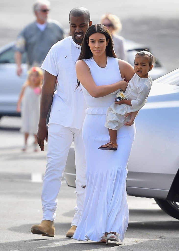 The Kardashian family arrives for Easter Services