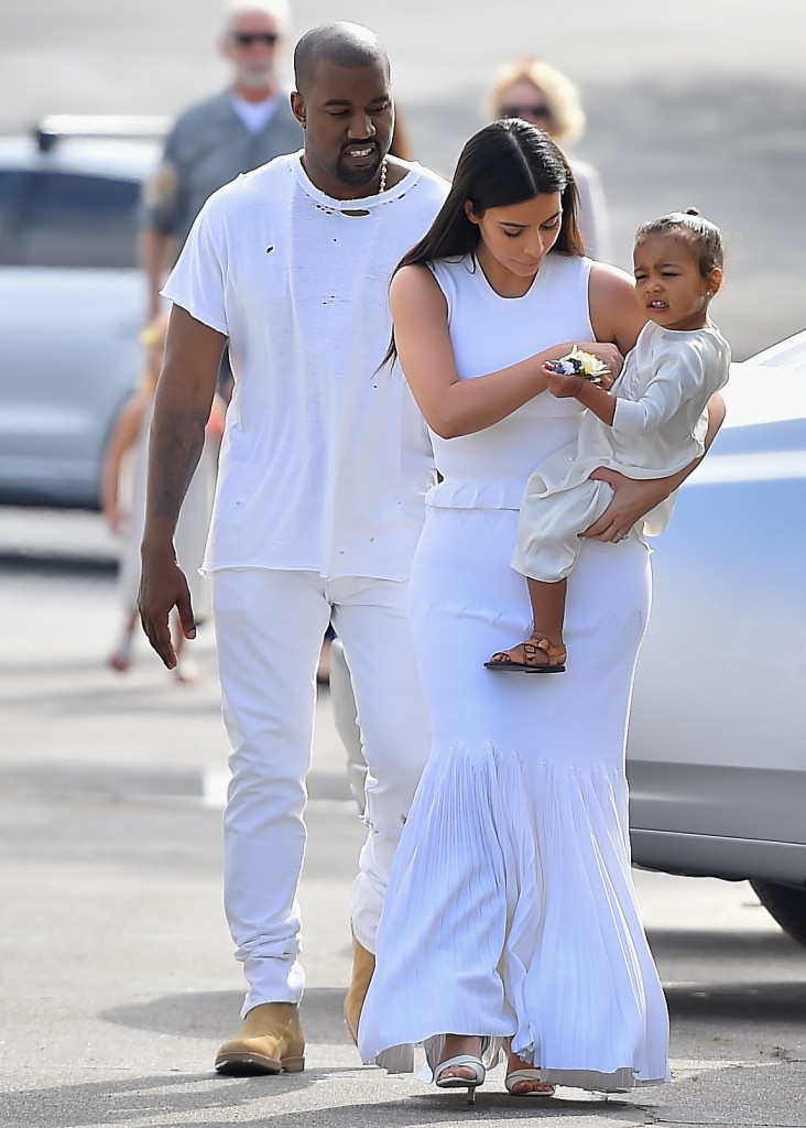 The Kardashian family arrives for Easter Services