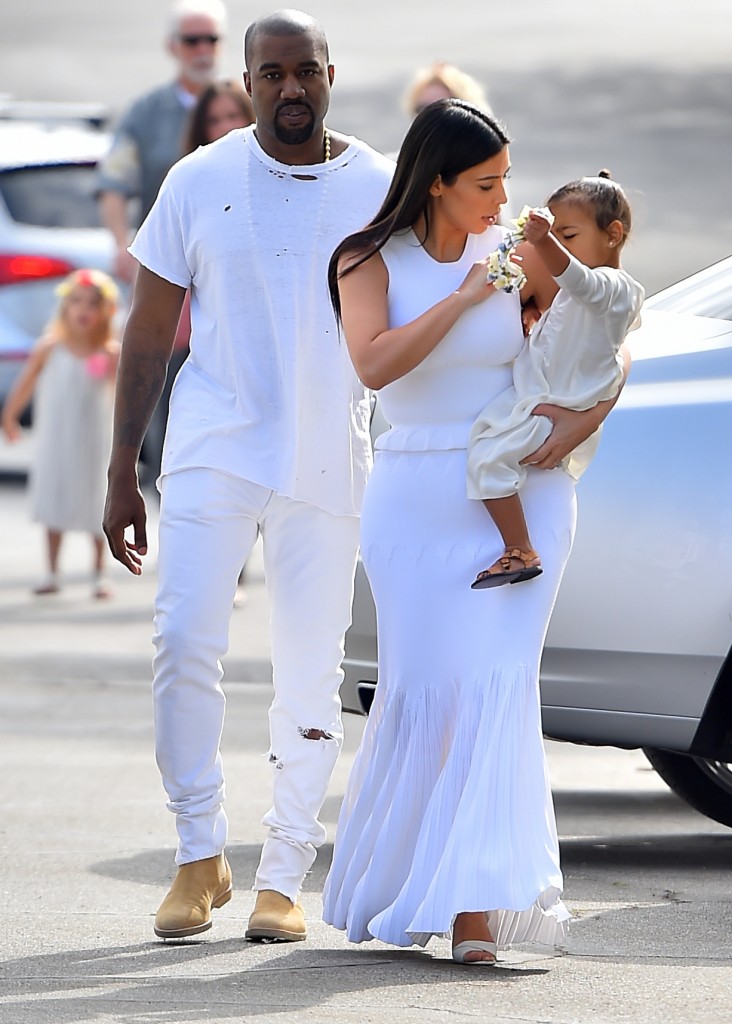 The Kardashian family arrives for Easter Services