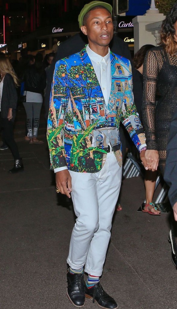 SPOTTED: Pharrell Williams Posts Up in Paris with Nigo Wearing