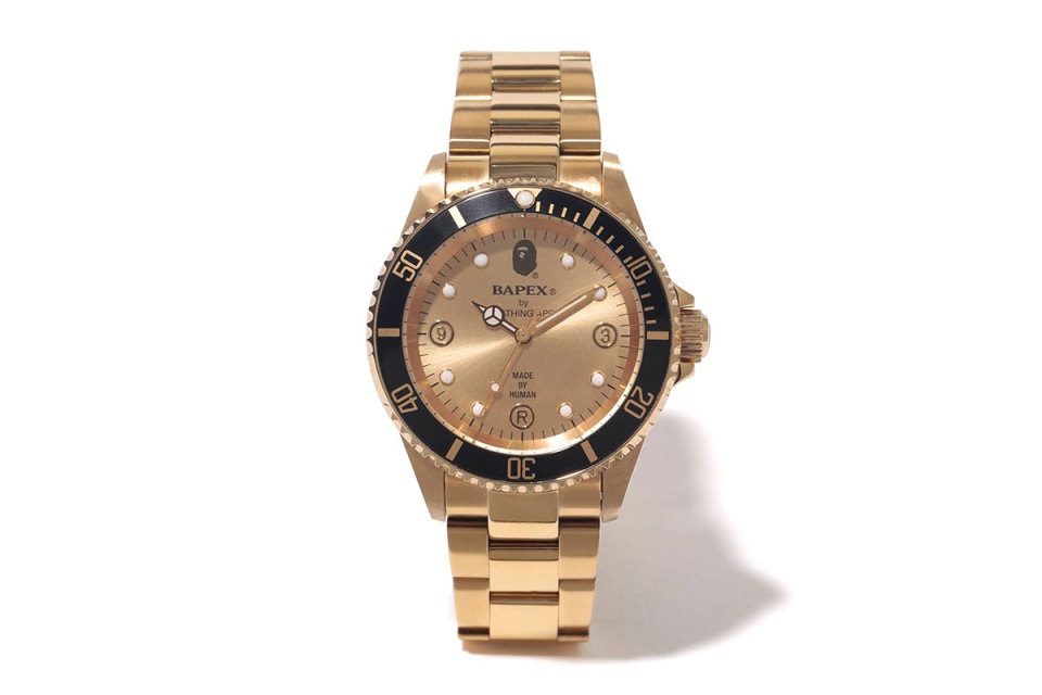 Bape best sale gold watch