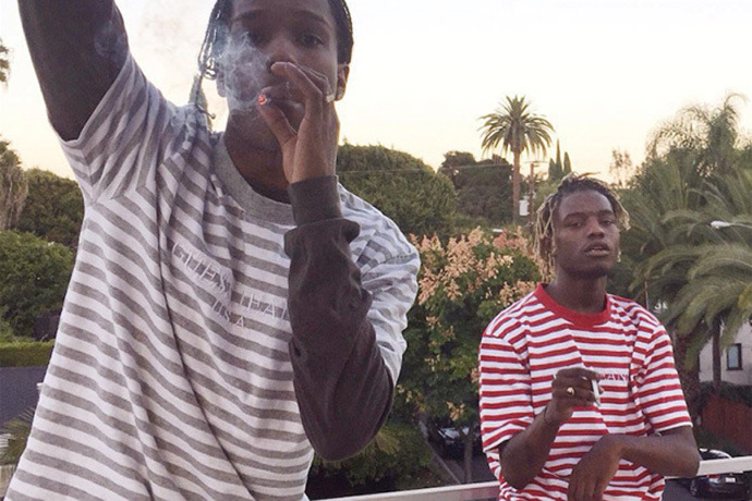 Asap rocky shop striped shirt