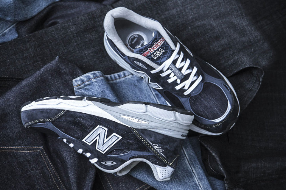 NEW BALANCE M990NV NAVY/SILVER 26.0cm - スニーカー