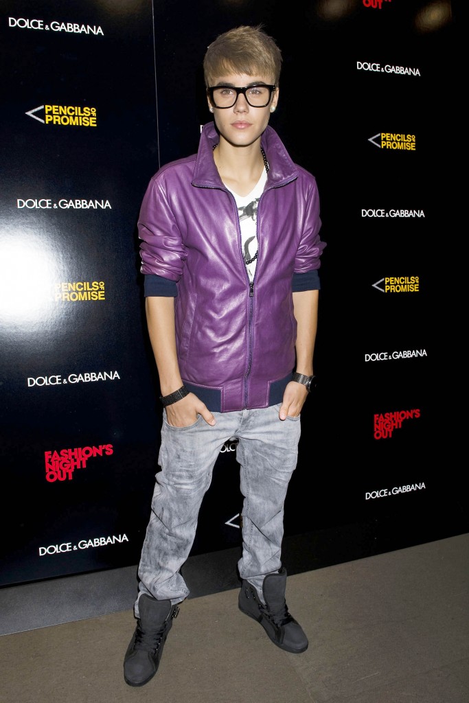 Justin Bieber Attends the Dolce & Gabbana Fashion's Night Out Celebration