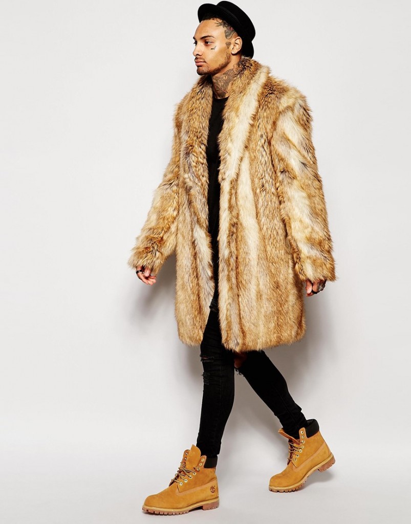 Men Should Wear Fur Coats  Faux fur coat men, Faux fur hooded