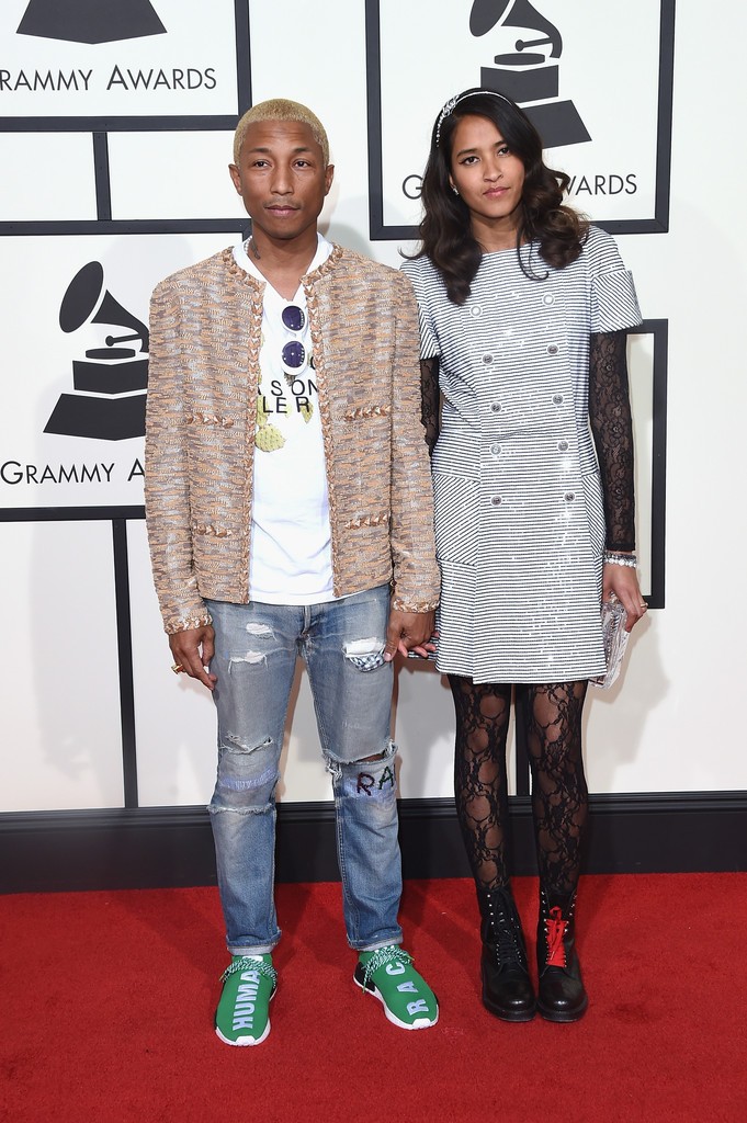 Pharrell-Williams-Helen-Lasichanh-58th-Grammy