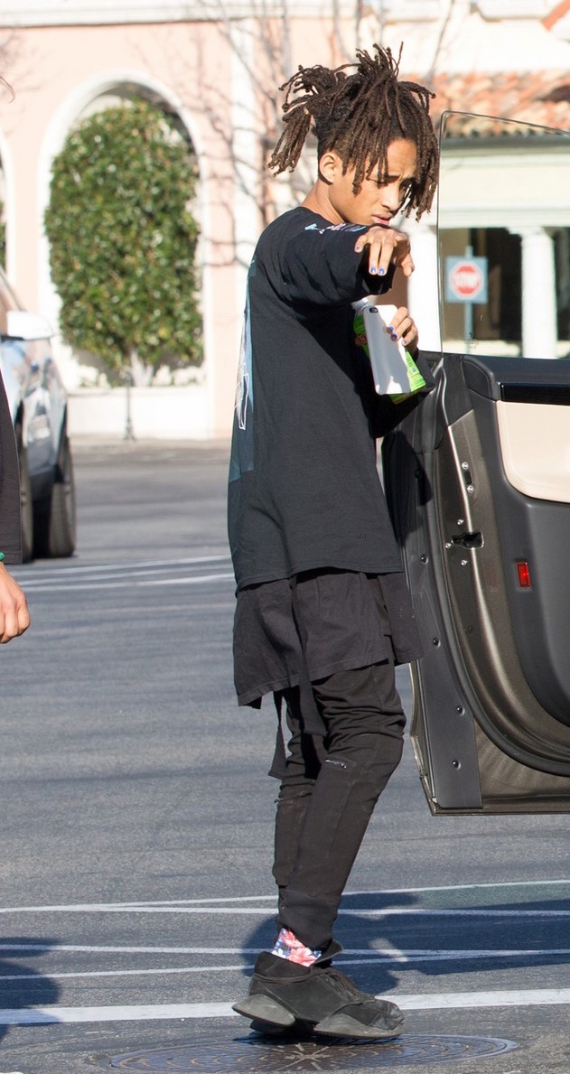 Jaden Smith Wearing Rick Owens x Adidas 