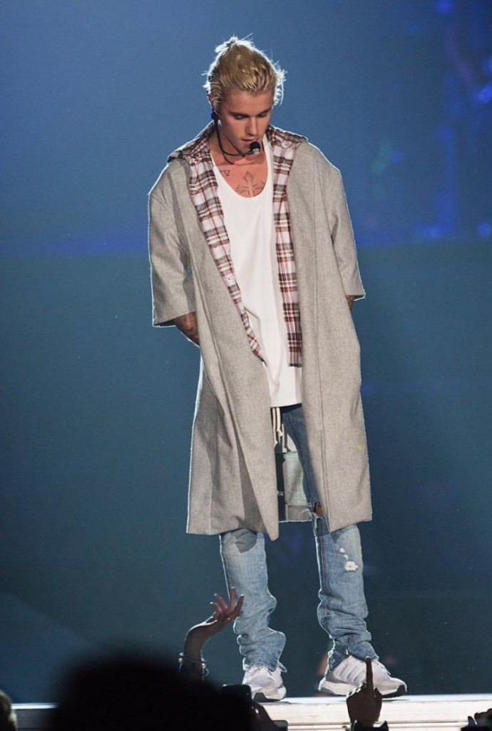 Spotted: Justin Bieber in Fear of God during Purpose World Tour