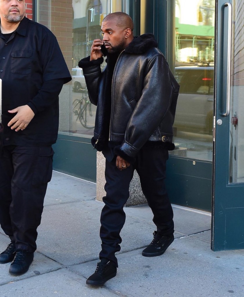 Kanye West in all black