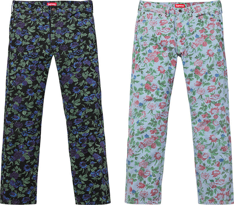 Supreme levis best sale floral jeans