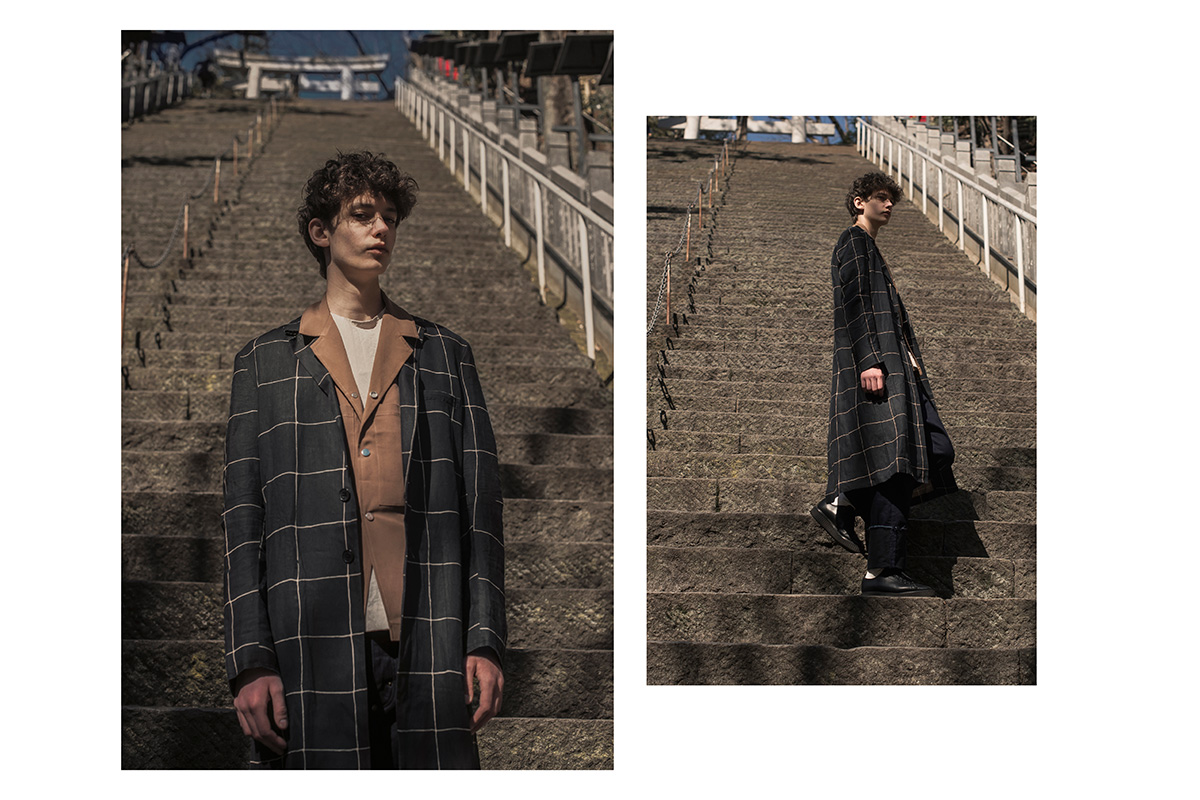 ne.sense 2016 lookbook memo checked coat