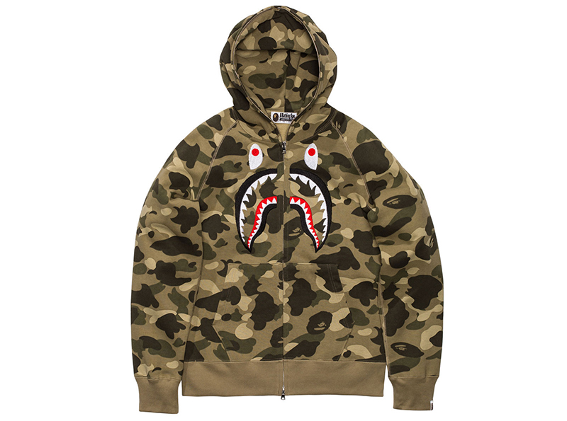 bape quarter zip hoodie