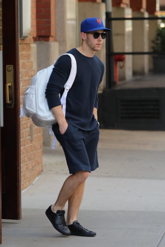 Spotted: Nick Jonas in Common Projects 