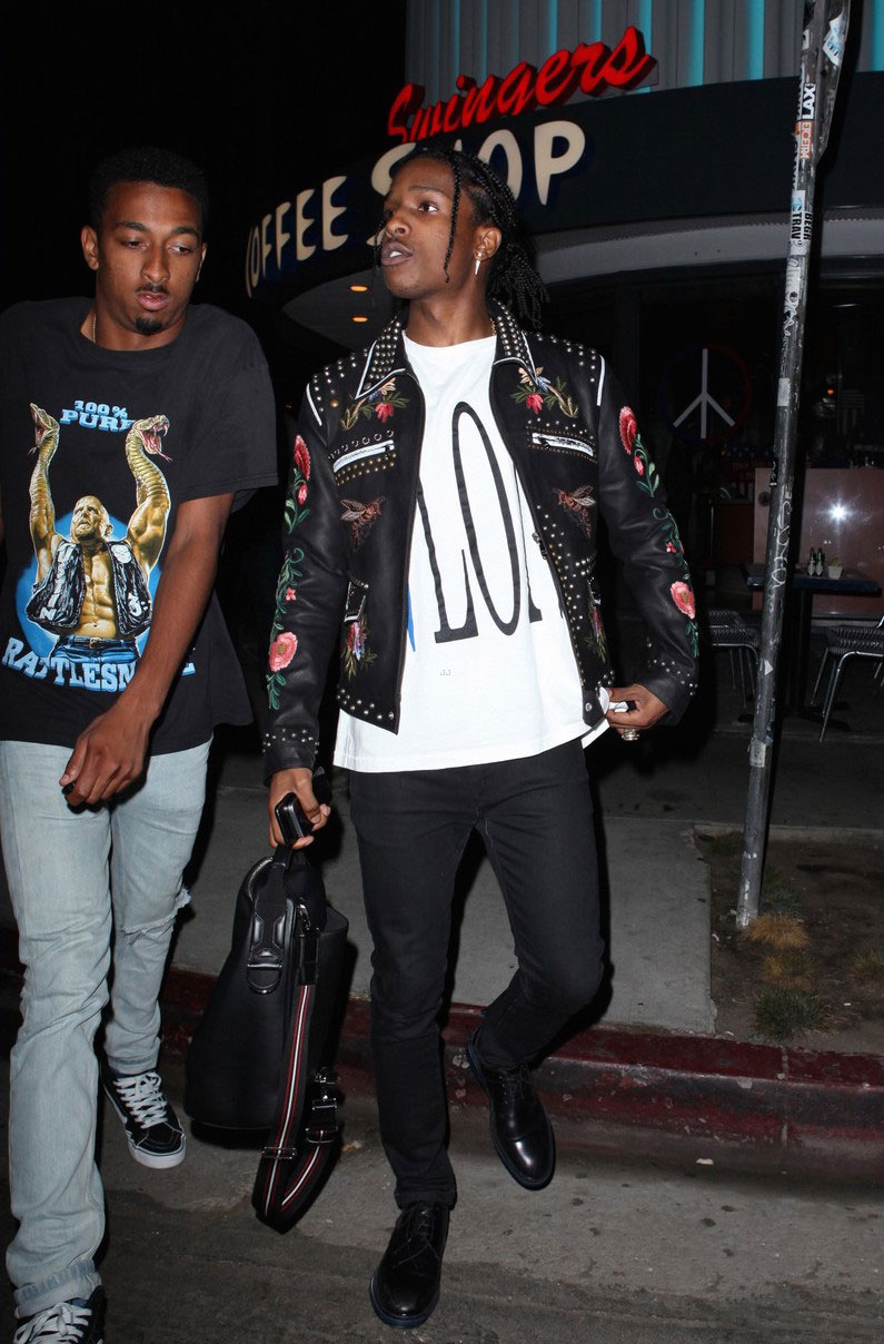 Spotted: Rocky Rocks Gucci Hand-Painted Jacket & VLONE T-Shirt PAUSE Online Men's Street Style, Fashion News & Streetwear