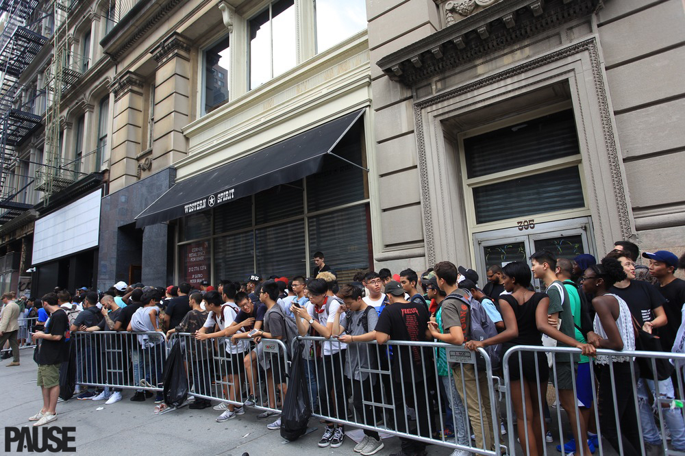 pablo pop up shop queue