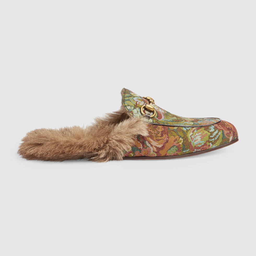 gucci kangaroo fur loafers