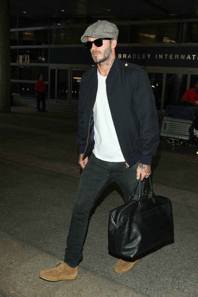 David Beckham black sneakers style for fall!