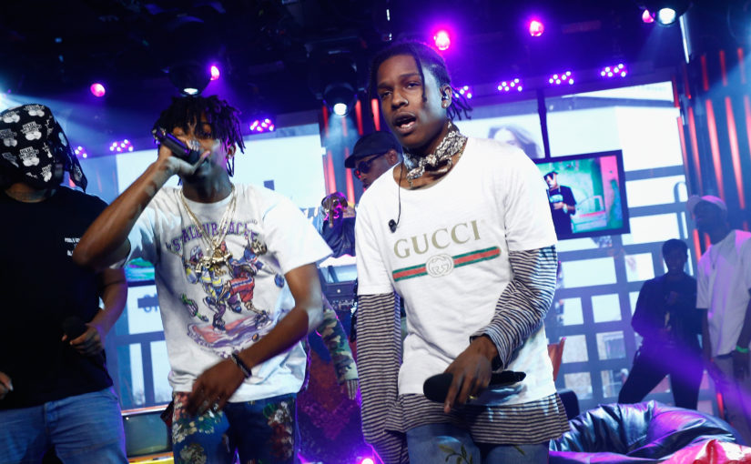 Spotted: A$AP Rocky In Gucci shirt, Jeans and Air Jordan shoes – PAUSE  Online