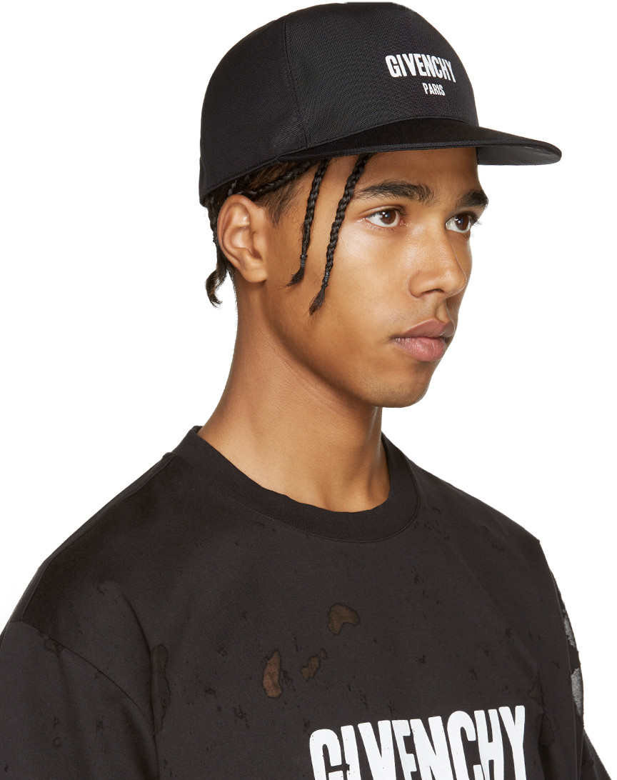 givenchy-black-canvas-logo-cap-side