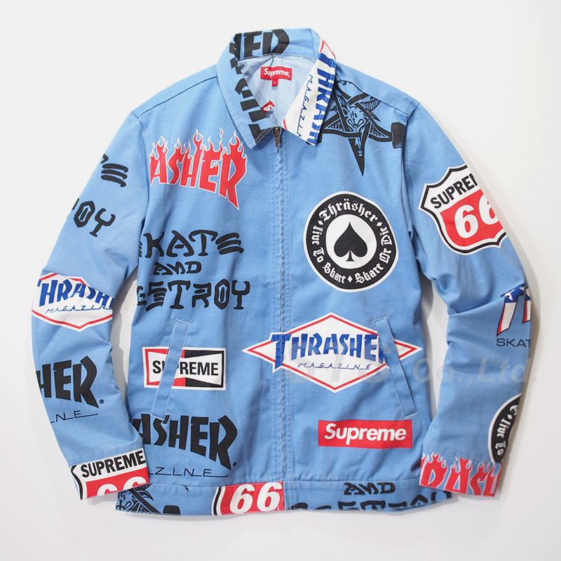 supreme x thrasher work jacket