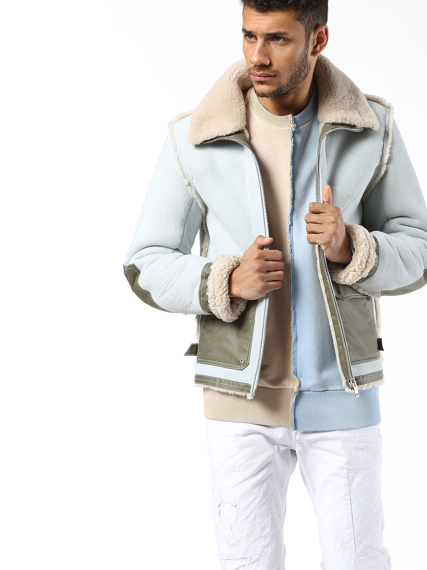 Diesel discount sheepskin jacket