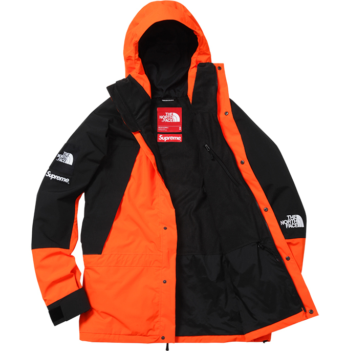 supreme the north face mountain light jacket orange