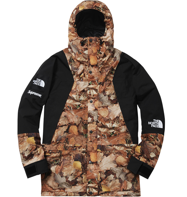 supreme tnf leaves jacket