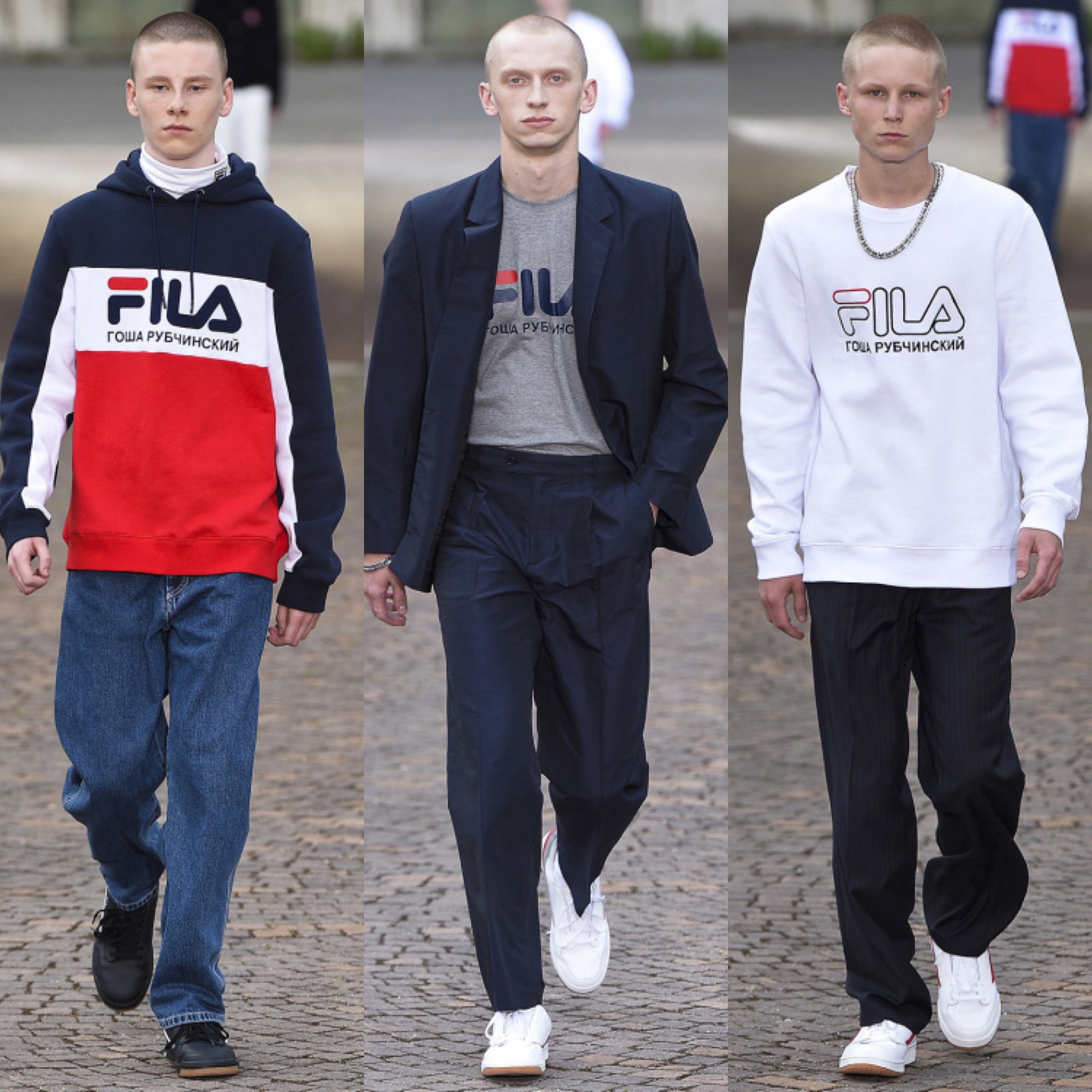 格安超激得 Gosha Rubchinskiy × FILA 17ss フーディー パーカーの通販