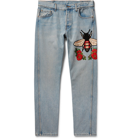 Gucci on sale jeans embroidered