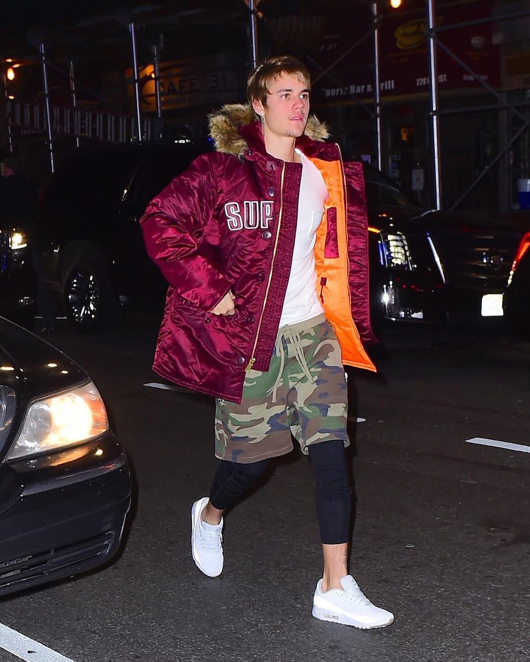 SPOTTED: Justin Bieber Wears Louis Vuitton x Supreme Overalls in