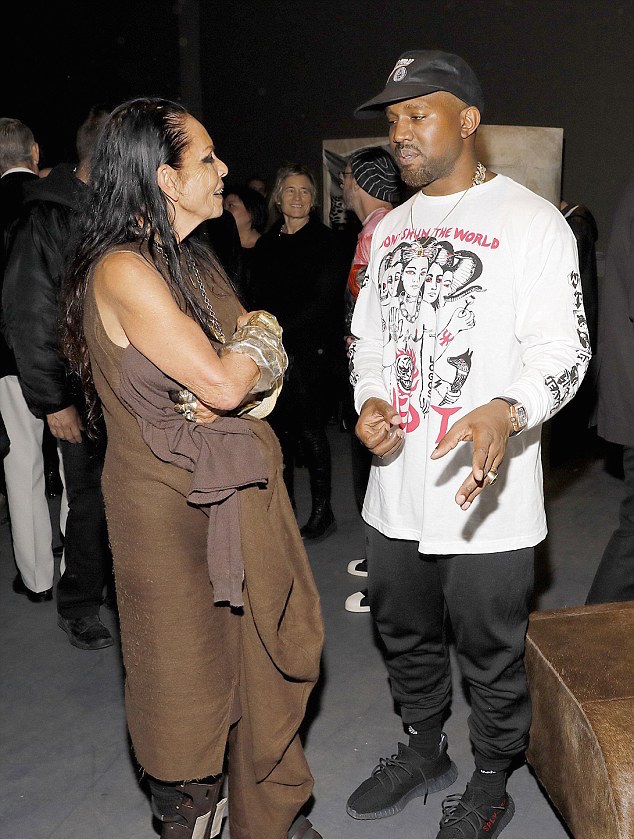 Kanye West At Rick Owens Exhibition In Yeezy Sweatpants and