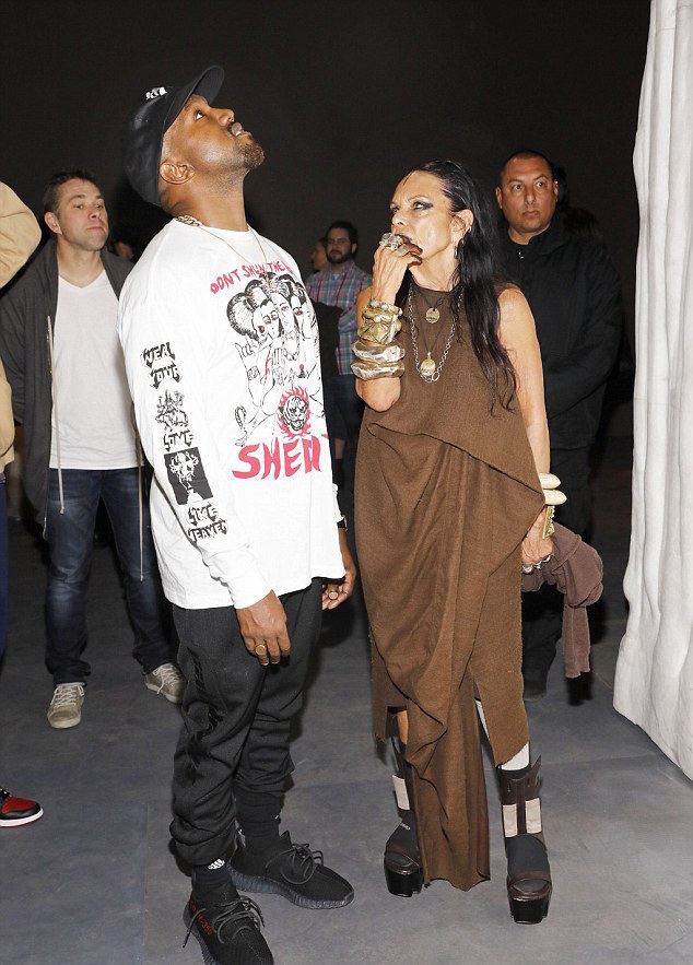 Kanye West At Rick Owens Exhibition In Yeezy Sweatpants and Sneakers ...