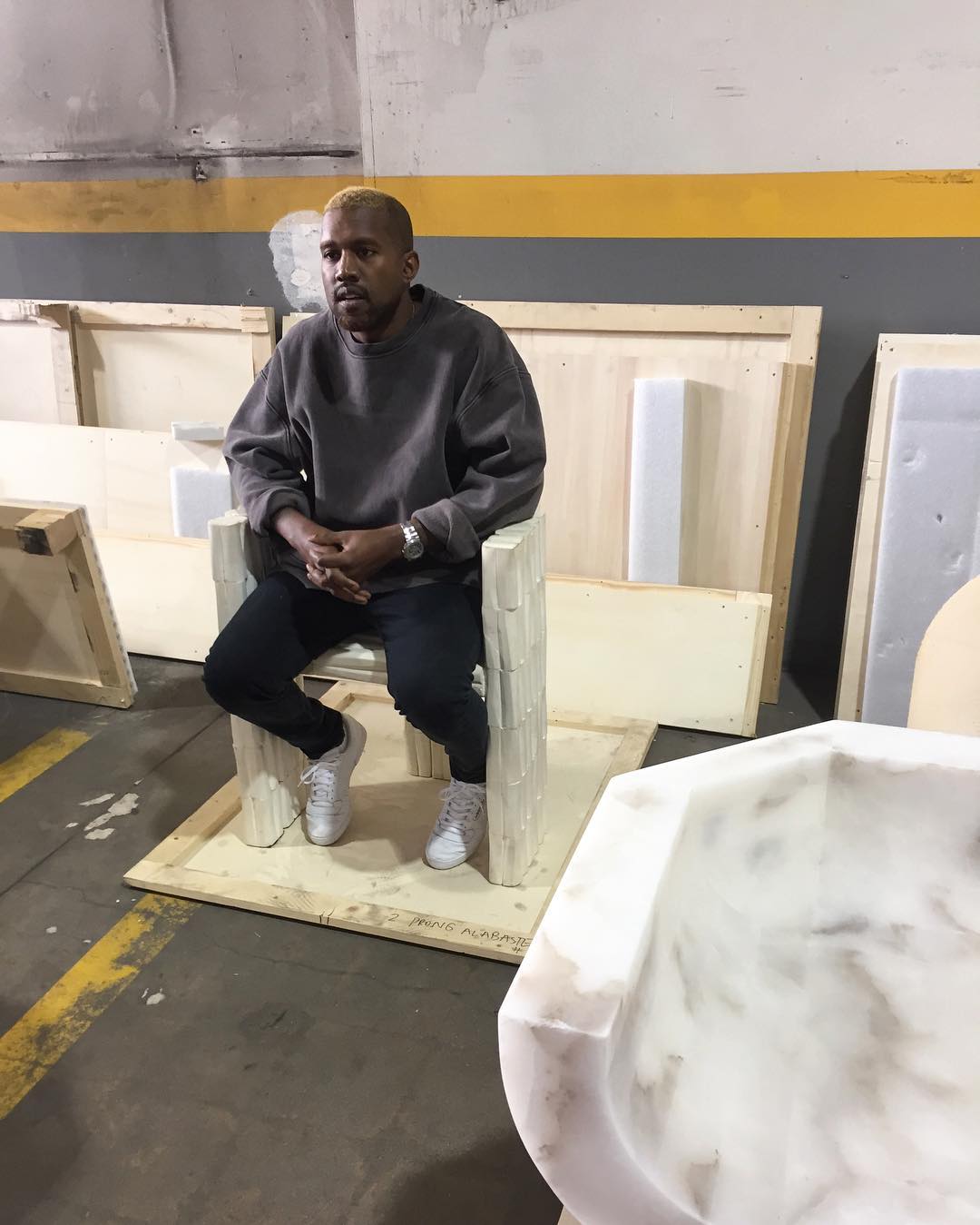 Kanye West's First Appearance Since Hospital In Unreleased Adidas