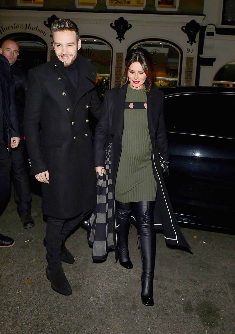 liam-payne-cheryl-cole-balmain-coat-saint-laurent-boots