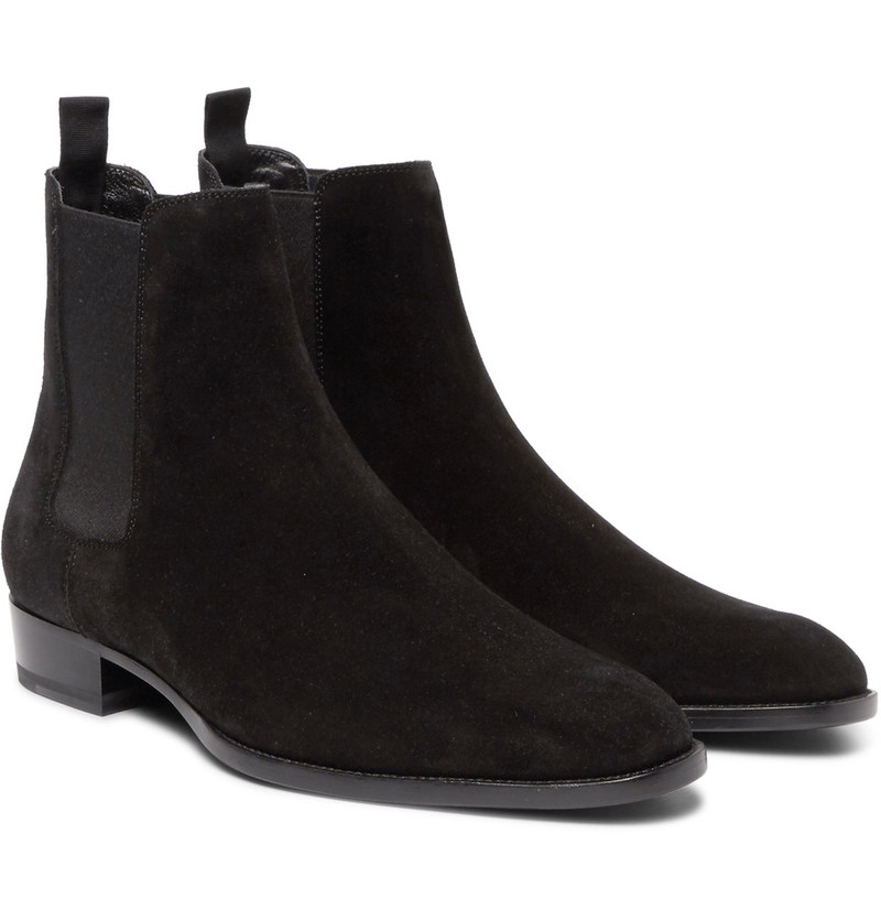 saint-laurent-black-suede-chelsea-boots