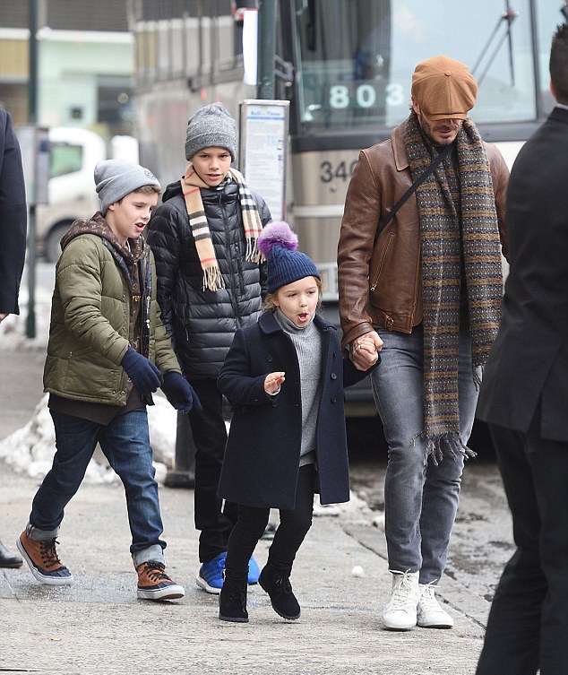 David Beckham Spotted In Tan Lanvin Sneakers