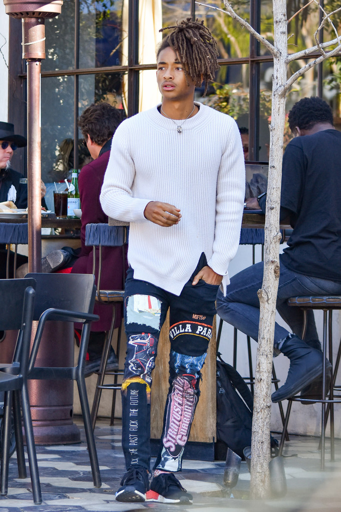 SPOTTED: Jaden Smith In Adidas NMD Sneakers And Customised Louis