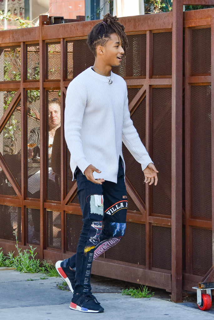 SPOTTED: Jaden Smith In Adidas NMD Sneakers And Customised Louis
