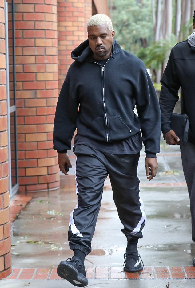 SPOTTED: Kanye In Yeezy Boost Sneakers 