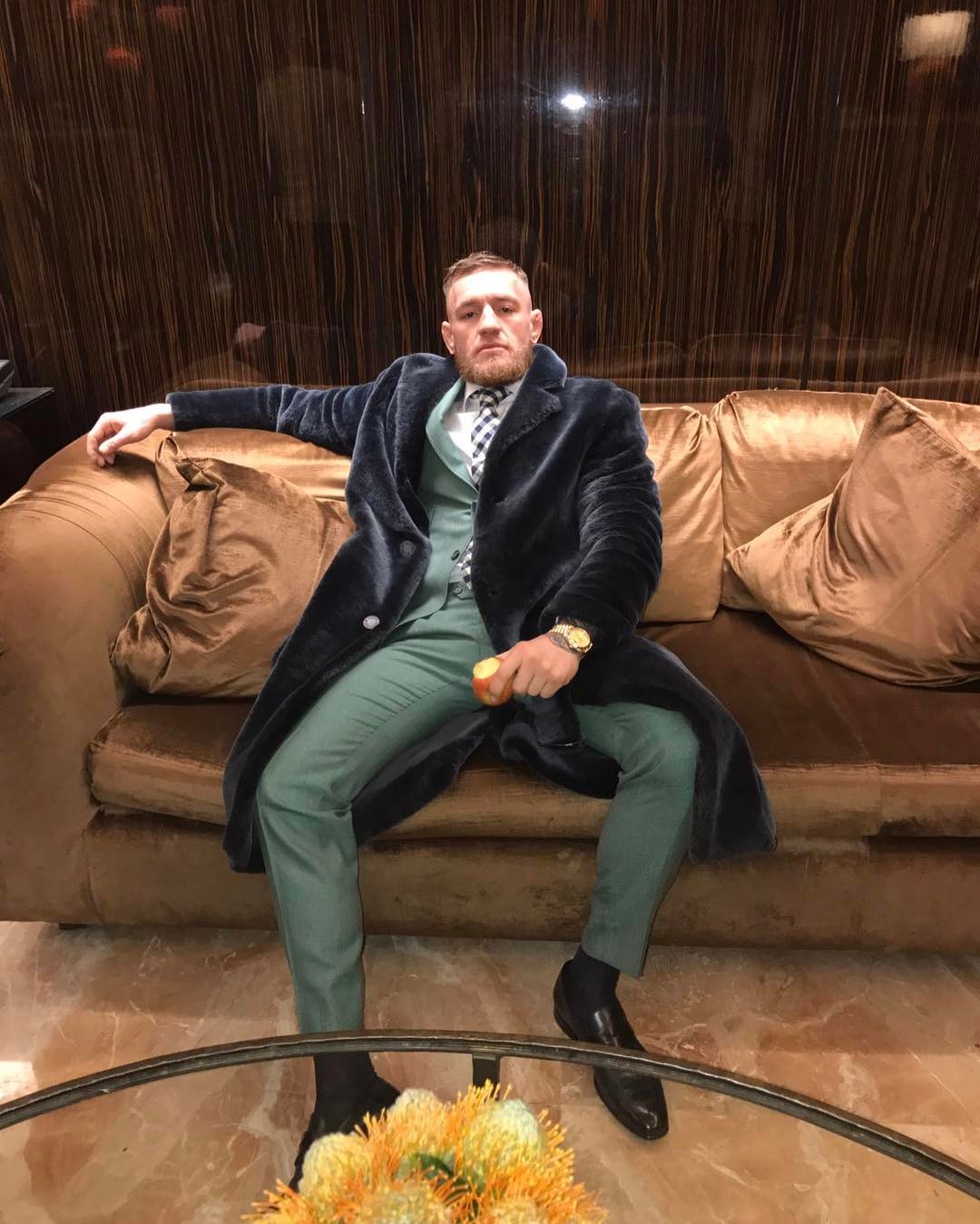 SPOTTED: Conor McGregor In Louis Vuitton Fur Coat And David August Suit –  PAUSE Online | Men's Fashion, Street Style, Fashion News & Streetwear