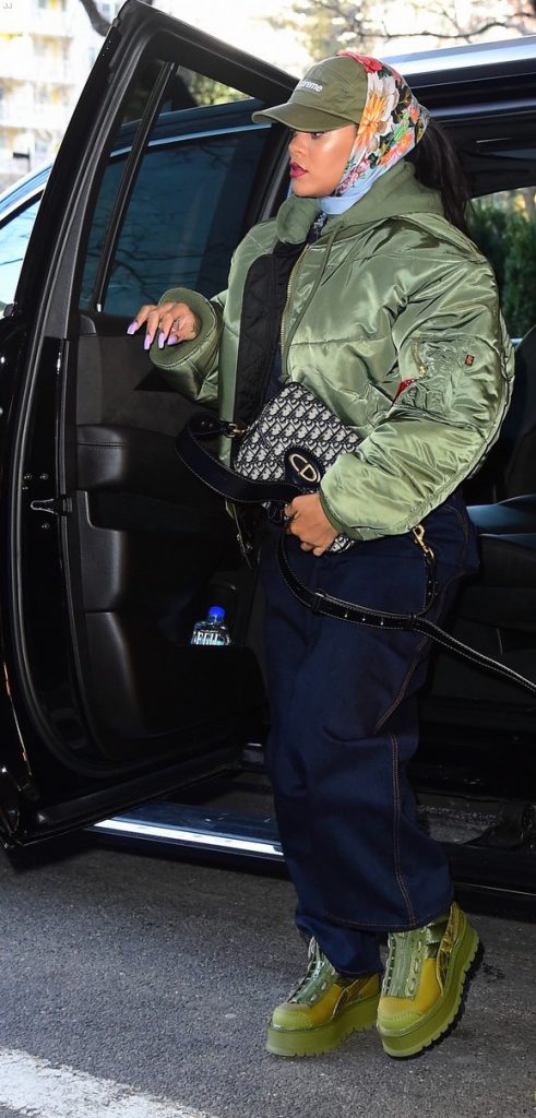 SPOTTED: Rihanna In Supreme Hat, Vetements x Alpha Industries Jacket