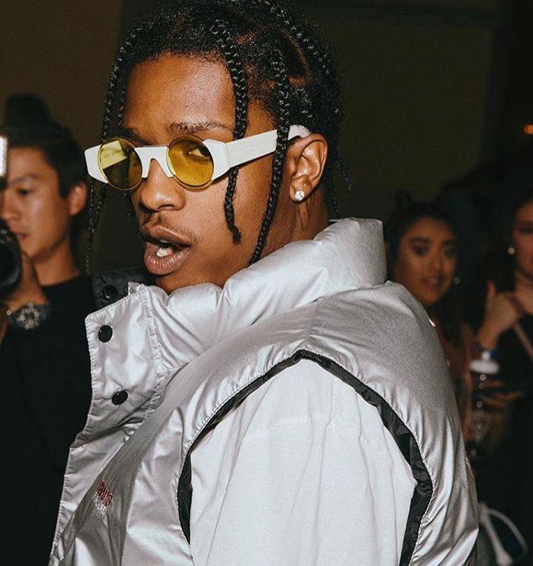 UpscaleHype - ASAP Rocky wears Gucci Cardigan and Sunglasses and