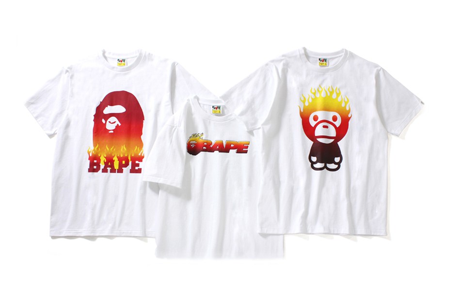 bape flame tee