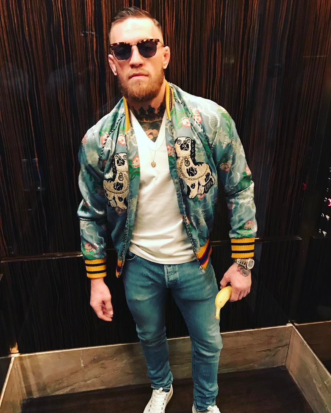 SPOTTED: Conor McGregor in Gucci Bomber Jacket – PAUSE Online | Men's Fashion, Street Style, News &