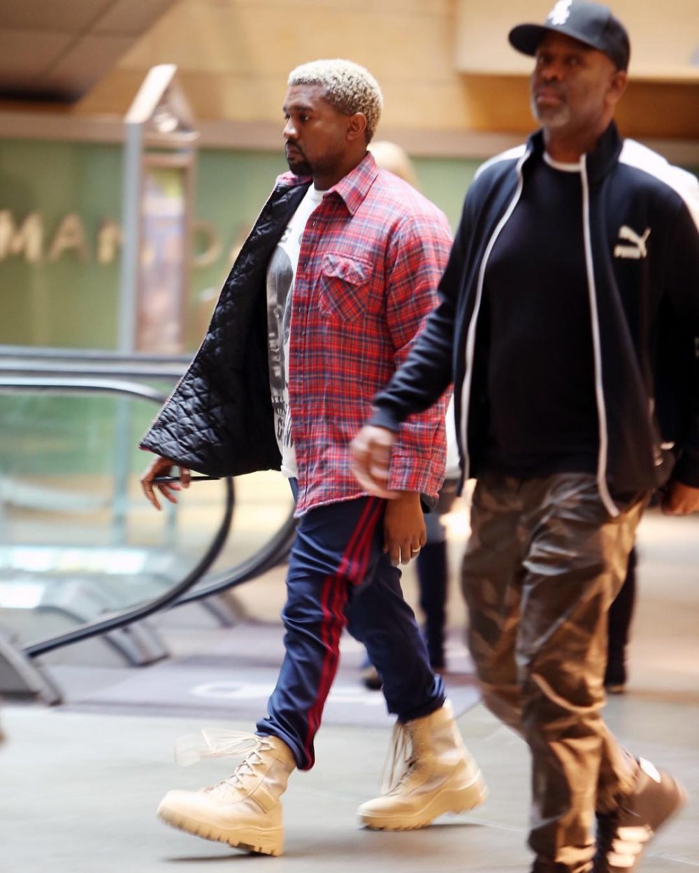 kanye wearing sweatpants